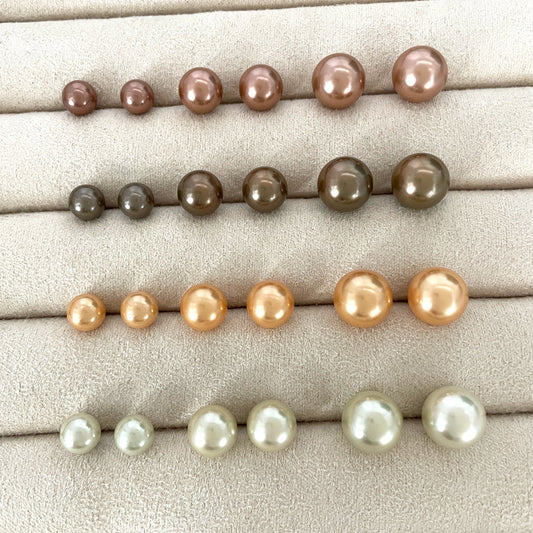 Silver needle Shijia pearl stud earrings, versatile high-end earrings, light luxury accessories, women's Qingdao jewellery s925.